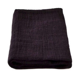 Linen towel Black
