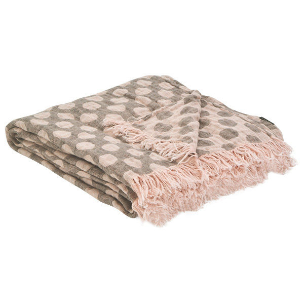 paid-tæppe i vasket hør Polka Dot tæppe hør