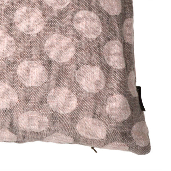 Hør pudebetræk |Polka Dot Rosa - Billede 3