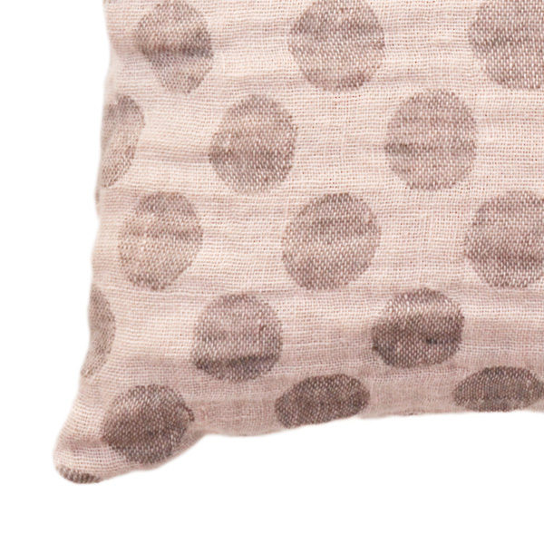 Hør pudebetræk |Polka Dot Rosa - Billede 4