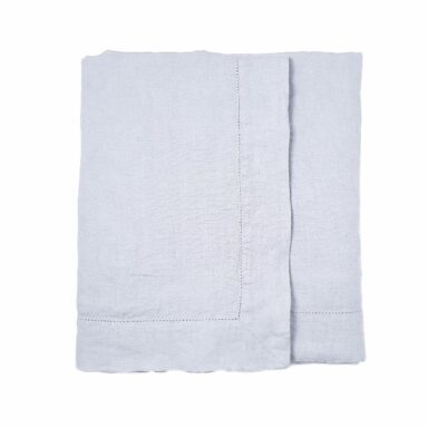 grå hør sengetæppe