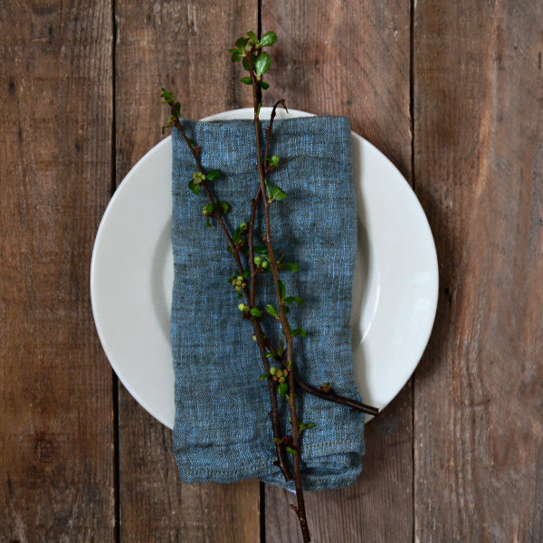 Hørservietter BREEZE | Agave grøn melange - Billede 3