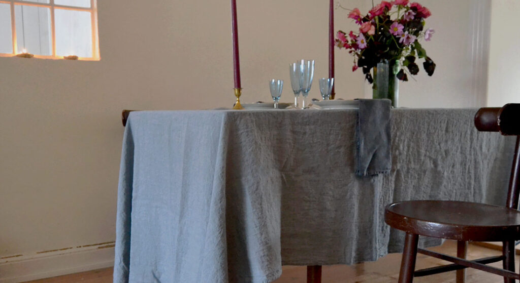 borddækning hørdug