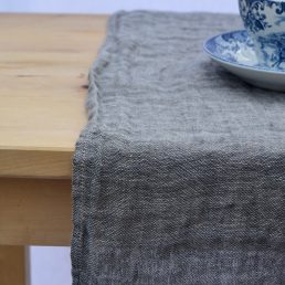 linen table runner washed