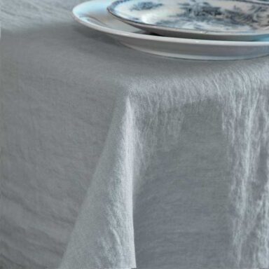 hørdug lysegrå vasket hør