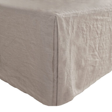 sengekappe vasket hør natur