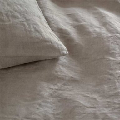 sengesæt vasket hør natur