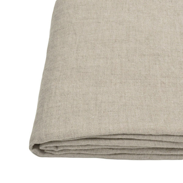 Washed linen bed sheet | Natural