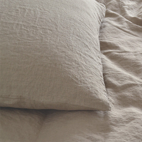 Natural linen pillow case