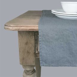 bordløber vasket hør grå