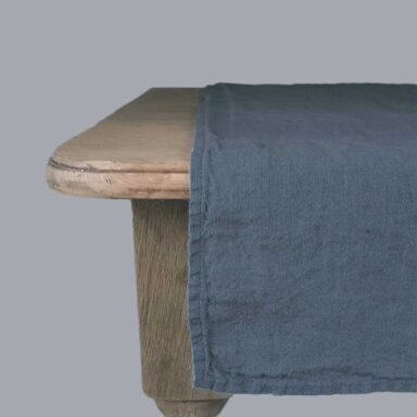 bordløber vasket hør mørkegrå