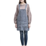 Cross Back Short Linen Apron