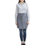 short linen apron