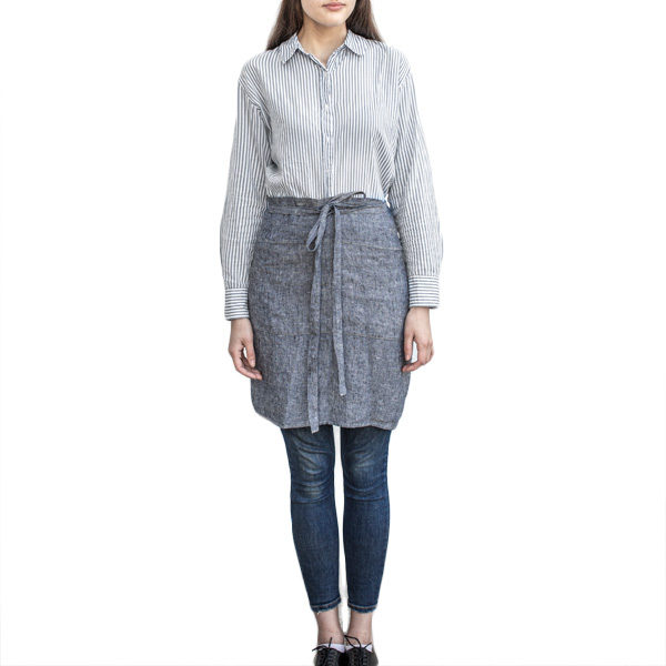 short linen apron
