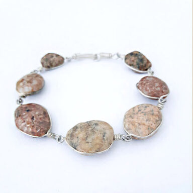 armbånd Rødlig-Brune sten