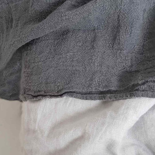 hørsengetæppe koksgrå | grafitgå