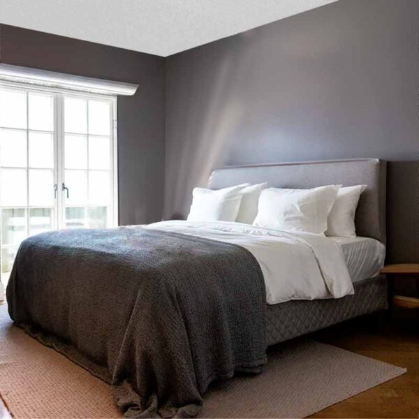 hør sengetæppe koksgrå