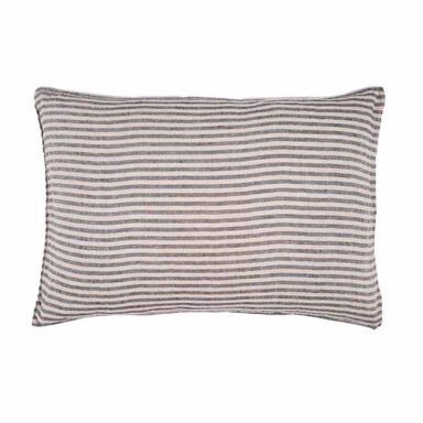 hørpudebetræk stribet natur-sort aflangt