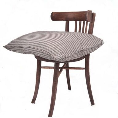 hørpudebetræk stribet natur-sort aflangt