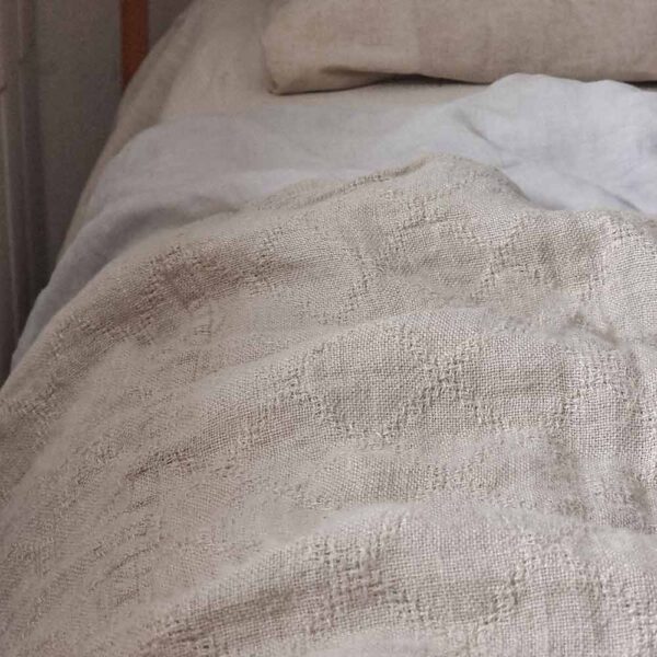 sengetæppe hør natur, hørsengetæppe natur, sengetæppe hør natur vasket, blødt hørsengetæppe