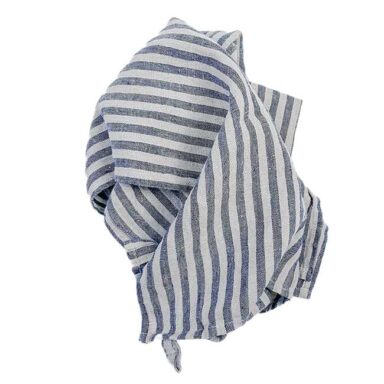 hør viskestykke Bodil natur-sort stribet