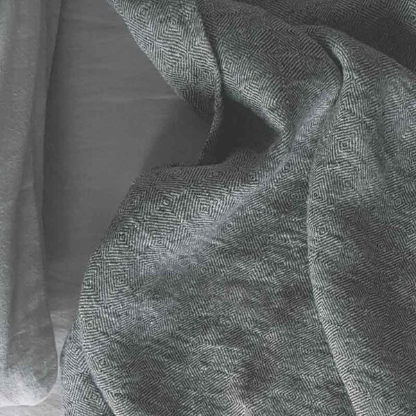 sengetæppe i hør | grå hørsengetæppe