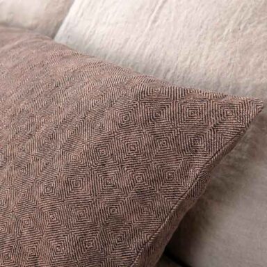 pyntepude hør mocca brun