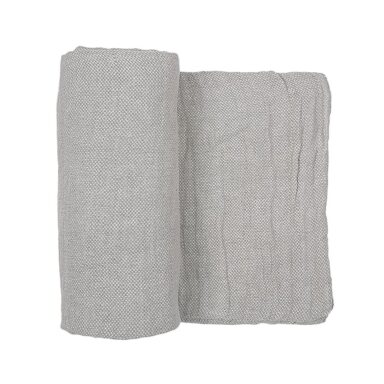 let hørdug med mønster natur-sand