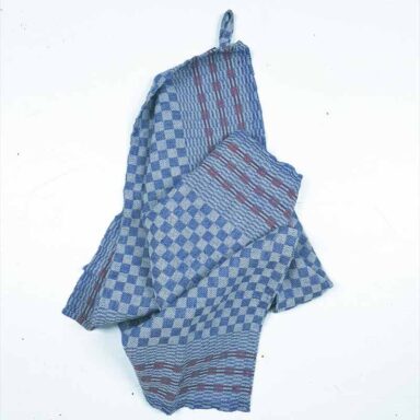 hørvisketykke blå ternet retro