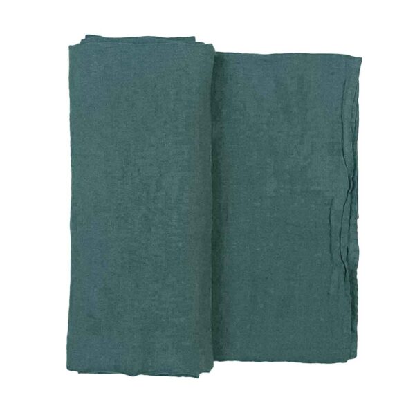 Hørdug Mørk grågrøn hørdug mørk grågrøn, støvet grøn hørdug, grålig grøn dug