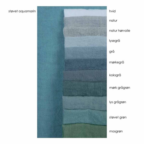 hørdug og hørservietter mange farve