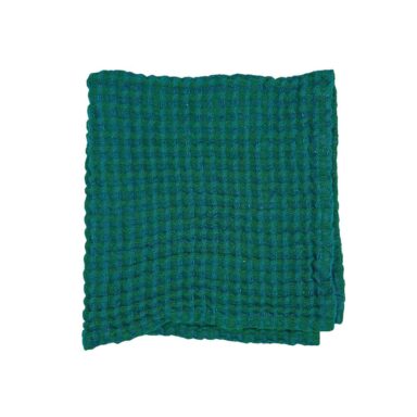 Stor vaffel vaskeklud hør-bomuld grøn