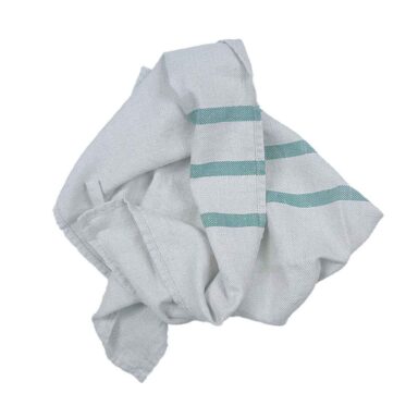 viskestykke Gertrud hør-bomuld, hørviskestykker med grønne striber